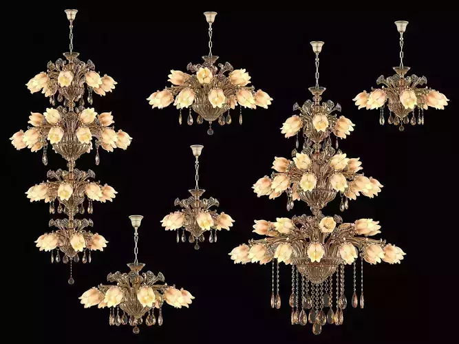 3269 Osgona Collection of Murano Glass Lamps