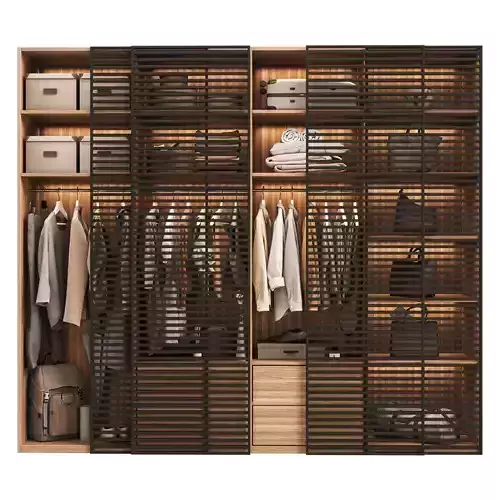 Wardrobe compartment doors Stripe