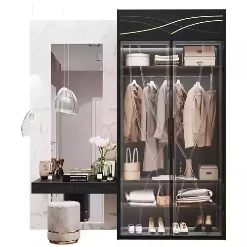 Hallway wardrobe with dressing table