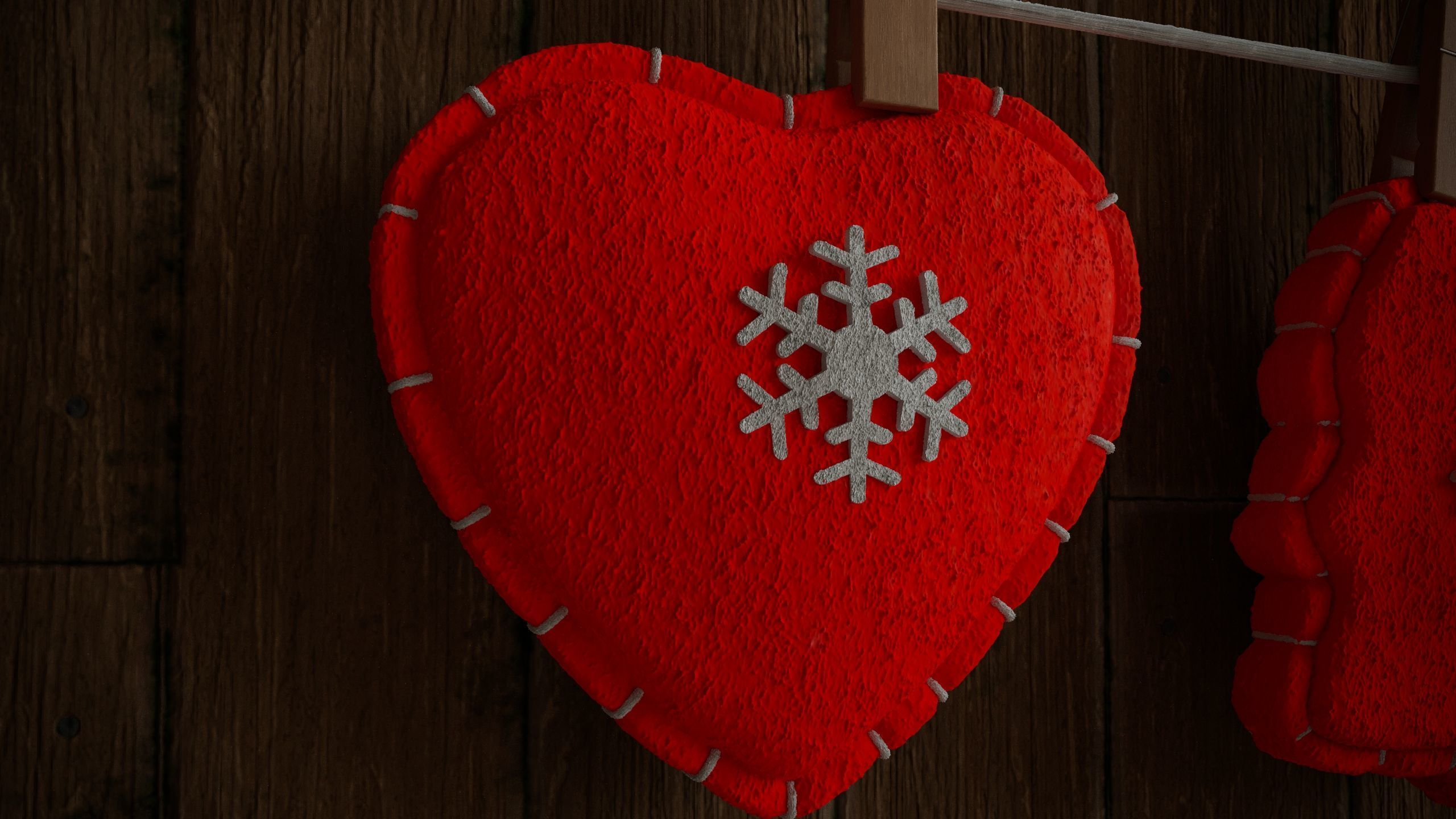 New Year felt decoration 3D model_2