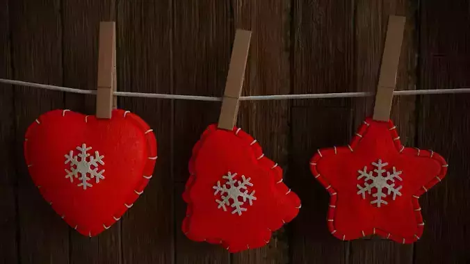 New Year felt decoration