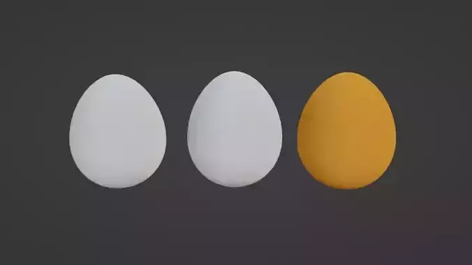 Egg Low-poly 3D model