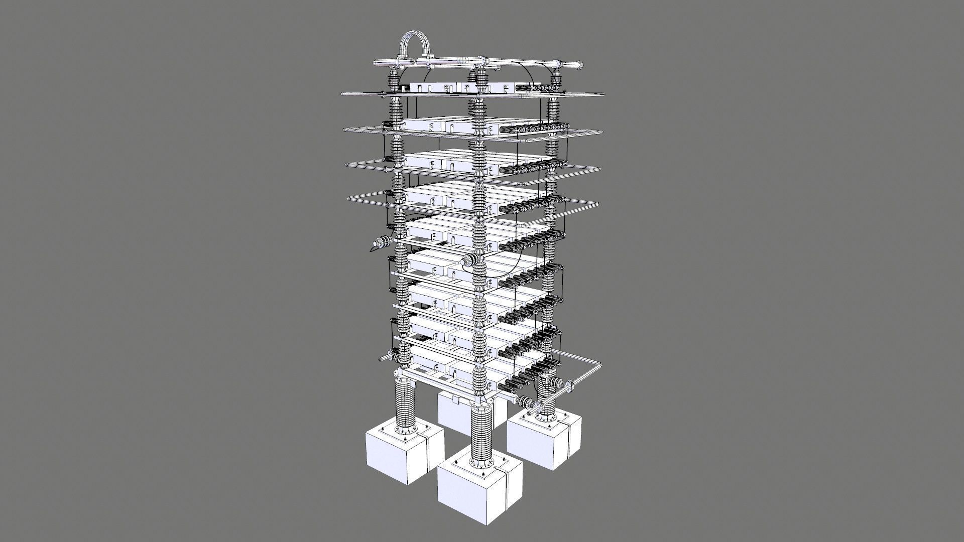 SHUT CAPACITOR Low-poly 3D model_14