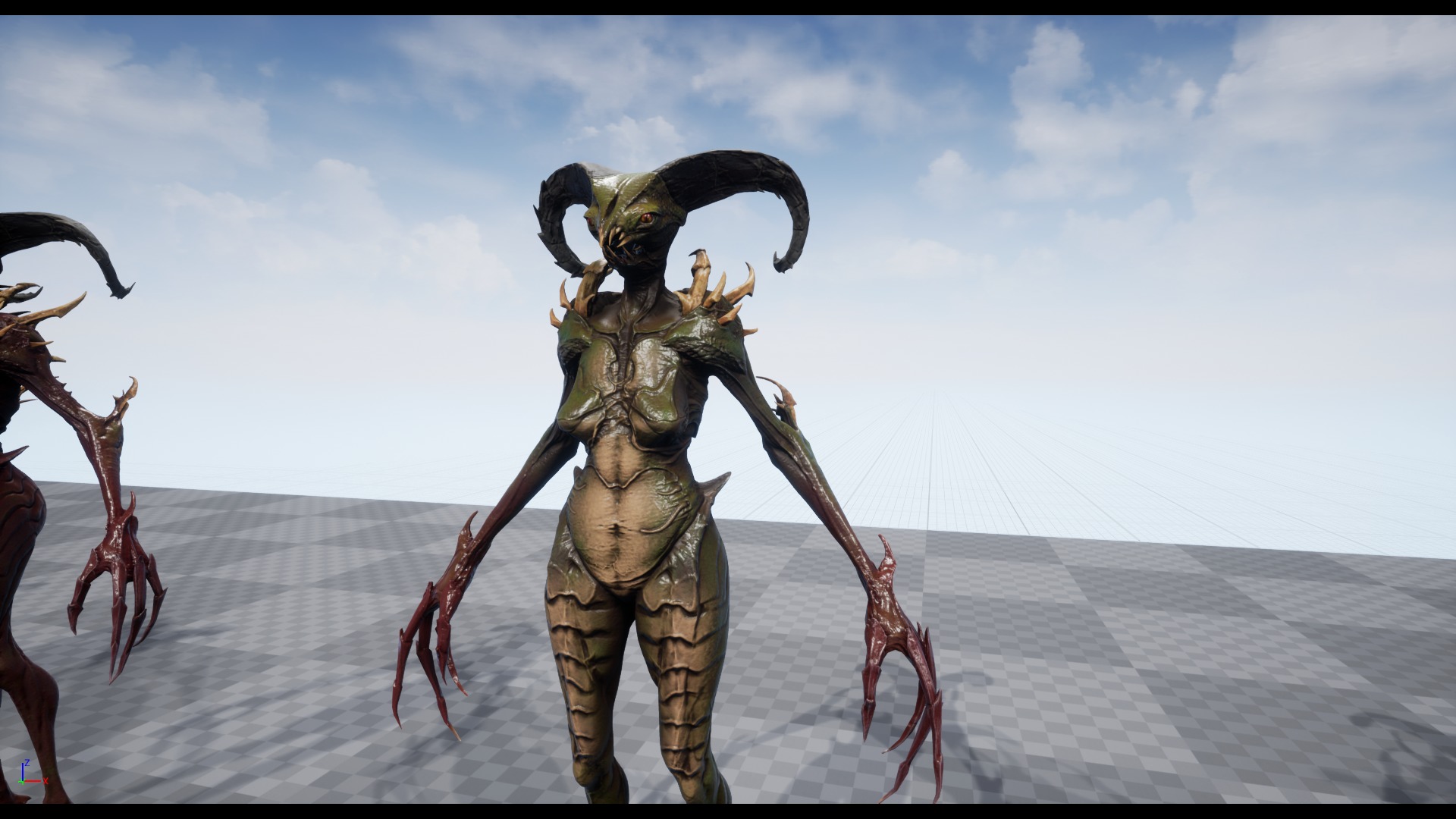 Demoness Alien - Game Ready Low-poly 3D model_7