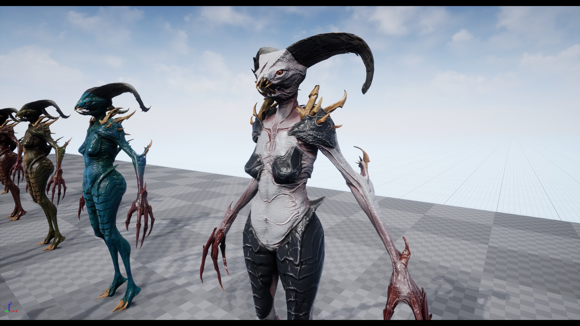 Demoness Alien - Game Ready Low-poly 3D model_4
