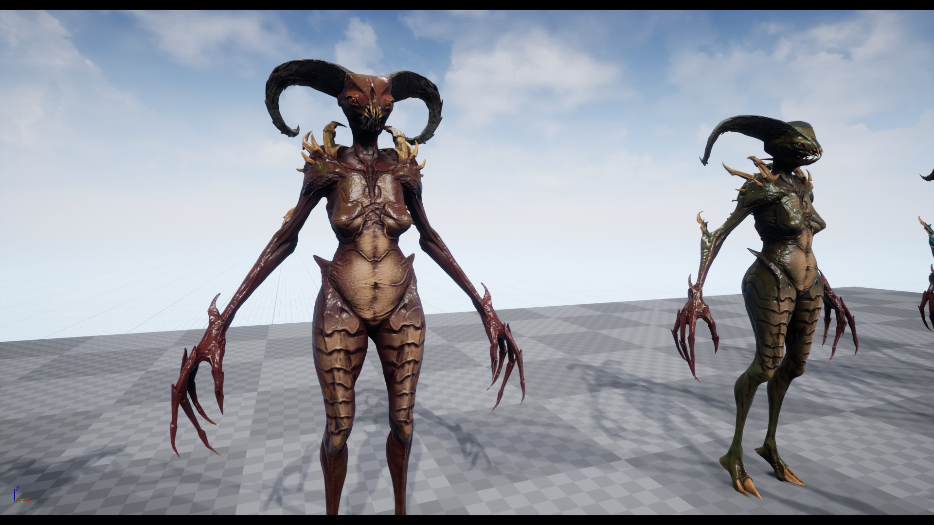 Demoness Alien - Game Ready Low-poly 3D model_8