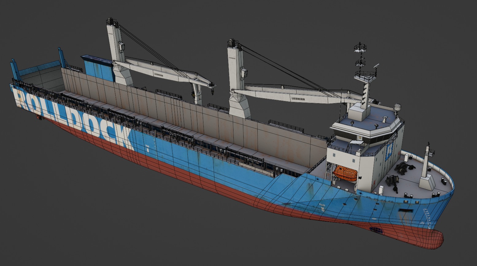Heavy Load Carrier  Low-poly 3D model_9