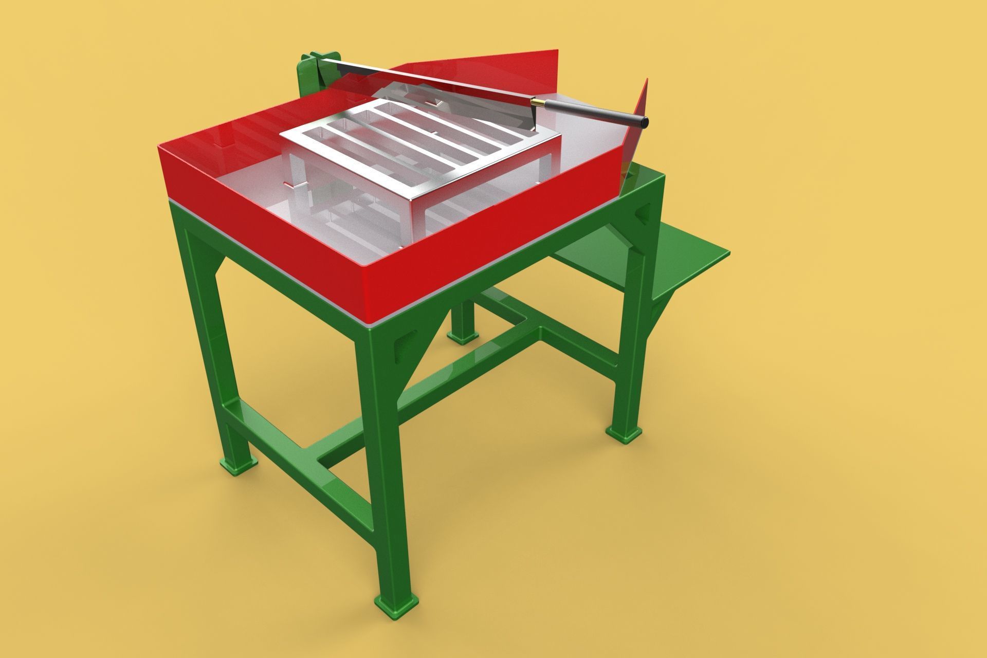 TABLE LEVER HANDLE COCONUT PEELER TOOL SPLITTER CUTTER DIVIDER 3D model_2