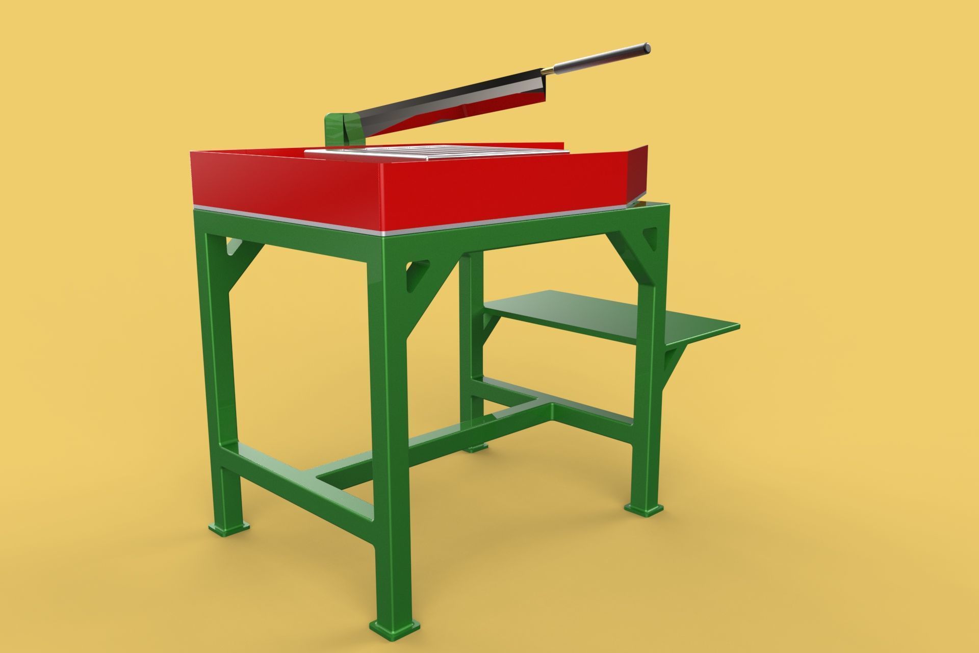 TABLE LEVER HANDLE COCONUT PEELER TOOL SPLITTER CUTTER DIVIDER 3D model_6