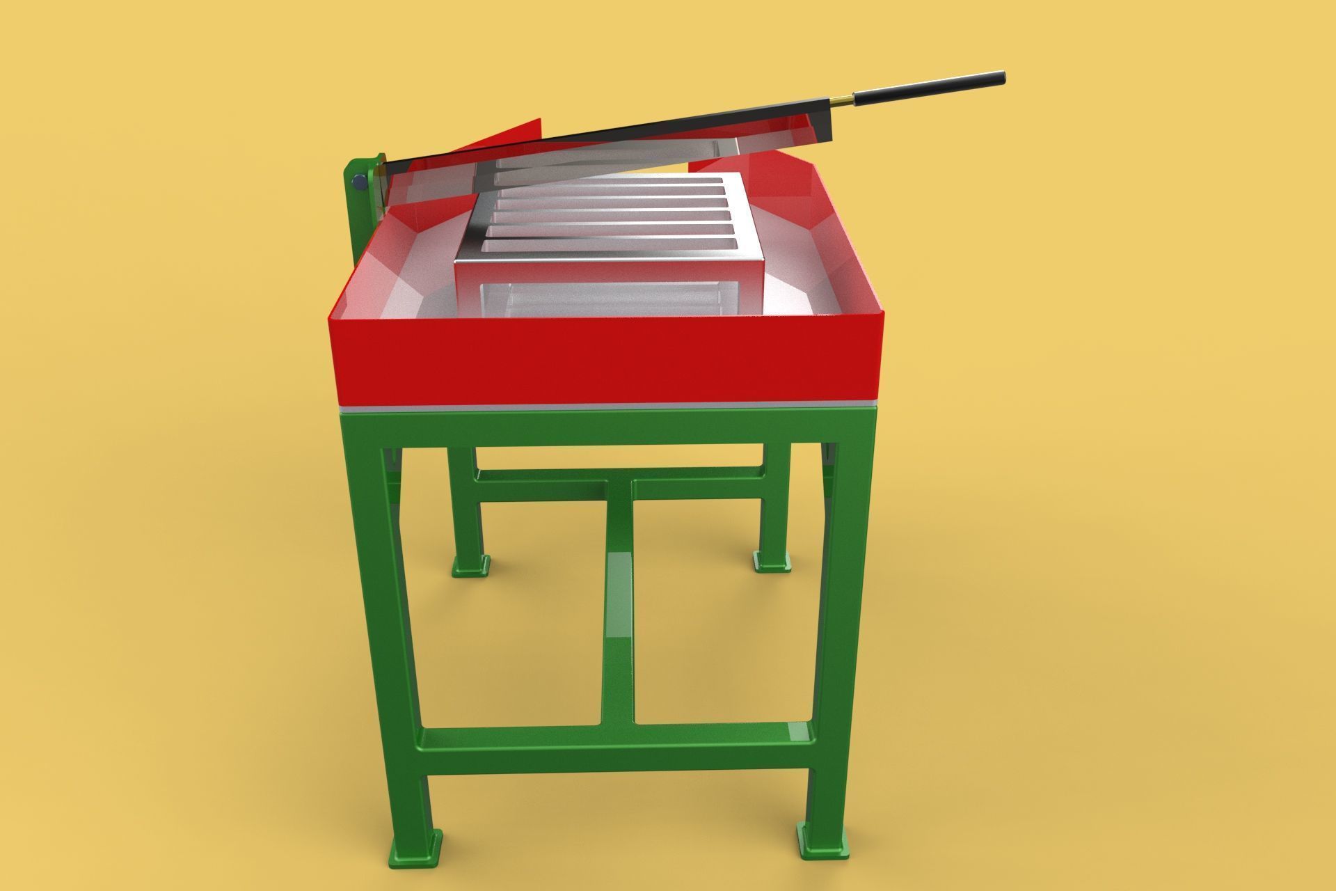 TABLE LEVER HANDLE COCONUT PEELER TOOL SPLITTER CUTTER DIVIDER 3D model_32