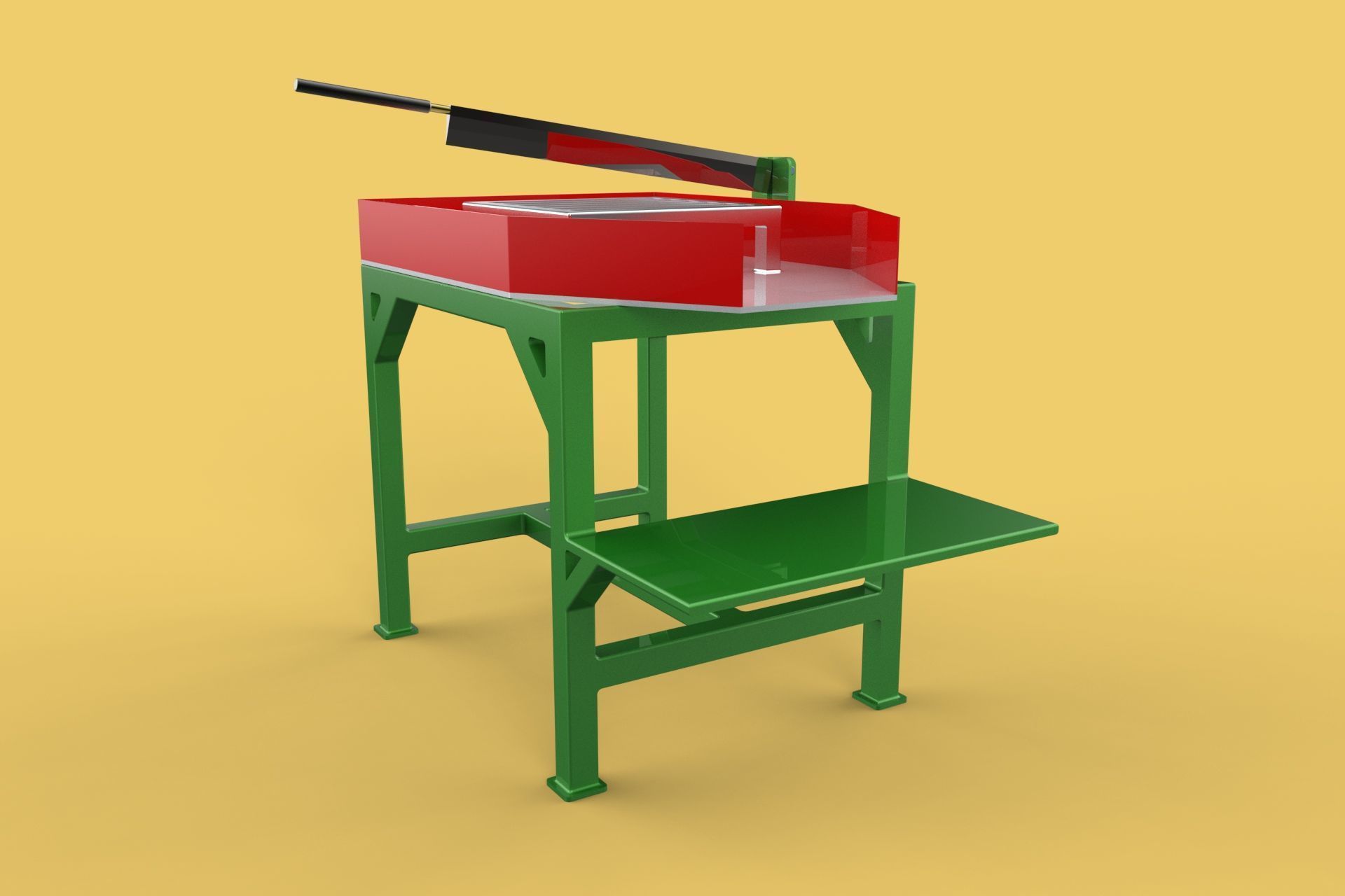 TABLE LEVER HANDLE COCONUT PEELER TOOL SPLITTER CUTTER DIVIDER 3D model_15