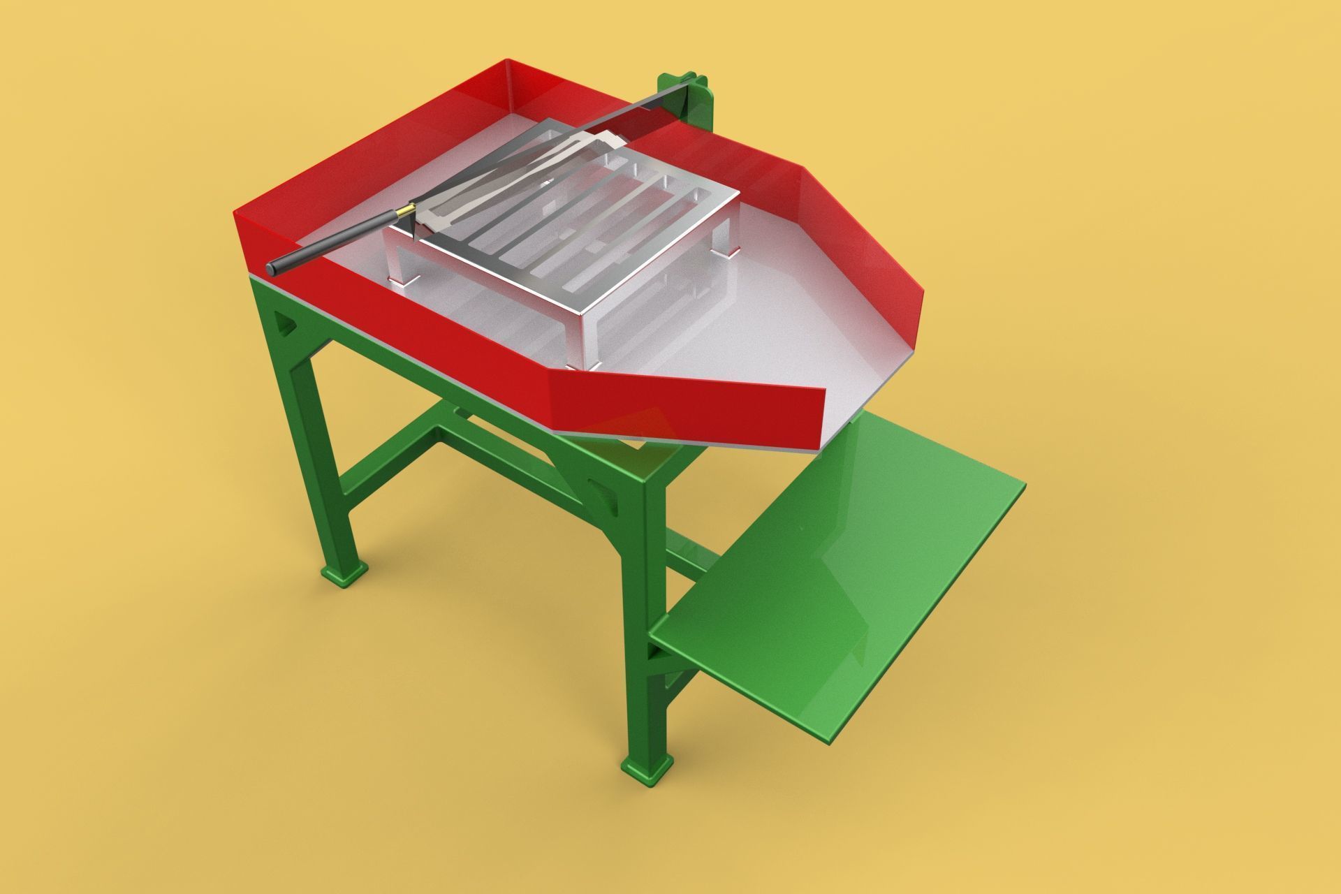 TABLE LEVER HANDLE COCONUT PEELER TOOL SPLITTER CUTTER DIVIDER 3D model_3