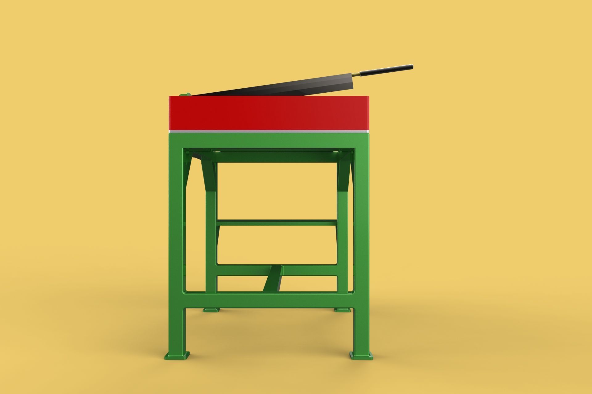 TABLE LEVER HANDLE COCONUT PEELER TOOL SPLITTER CUTTER DIVIDER 3D model_31