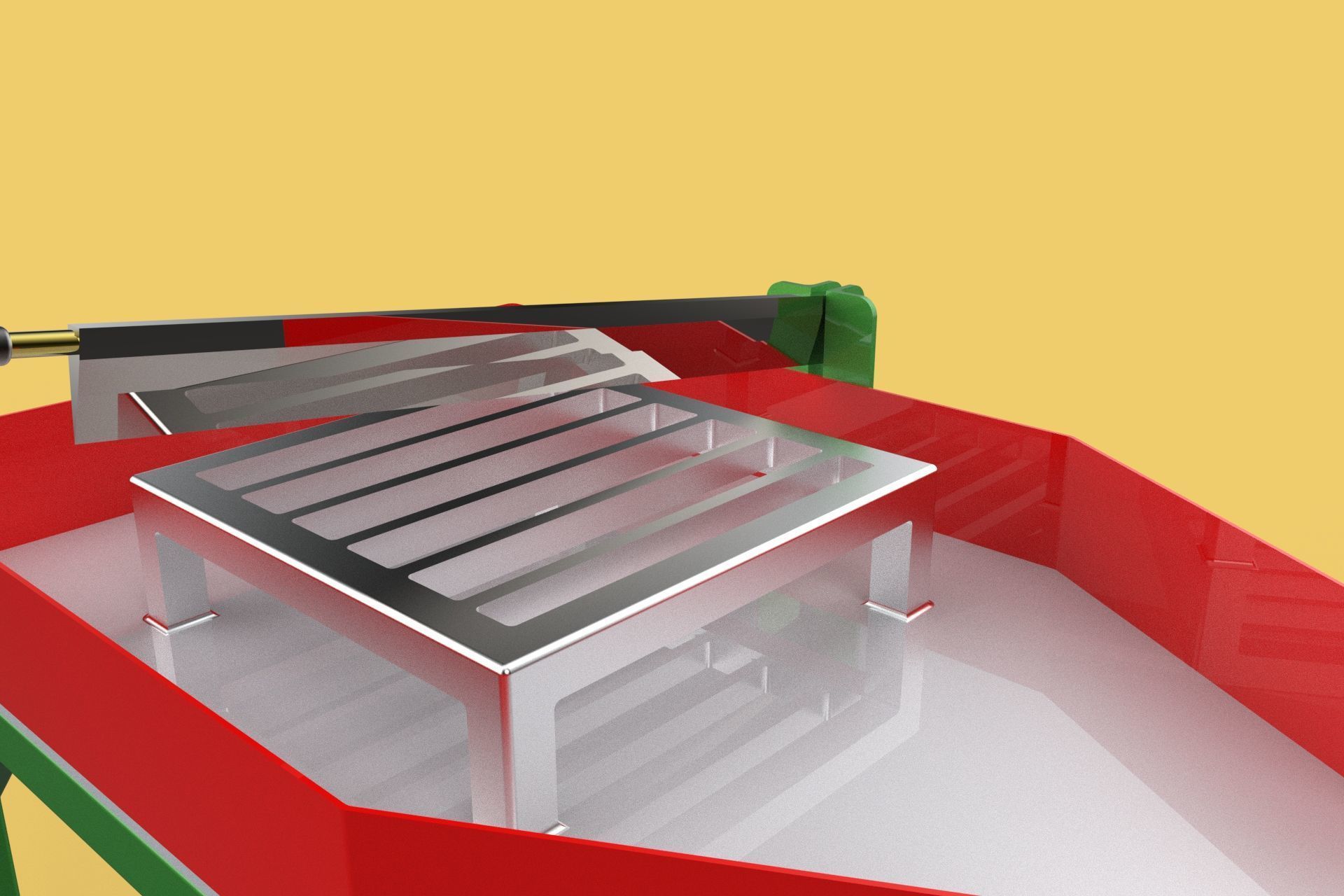 TABLE LEVER HANDLE COCONUT PEELER TOOL SPLITTER CUTTER DIVIDER 3D model_28