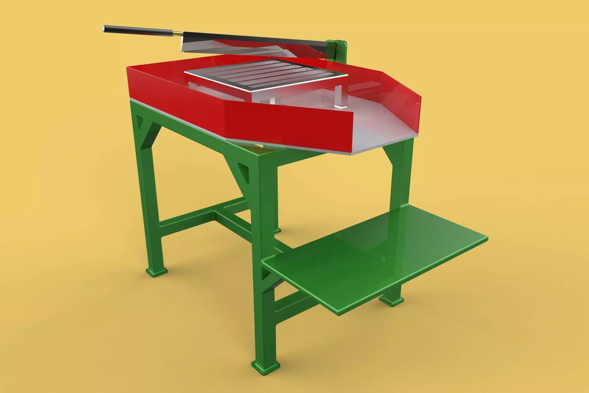 TABLE LEVER HANDLE COCONUT PEELER TOOL SPLITTER CUTTER DIVIDER 3D model_0