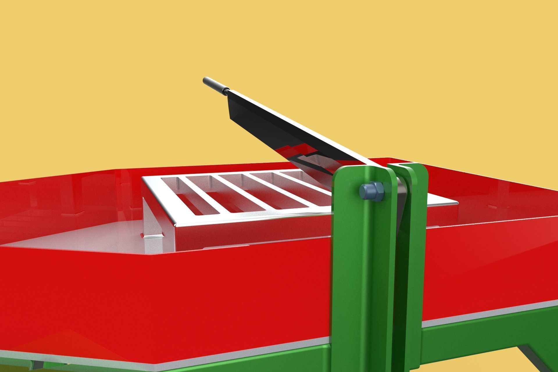 TABLE LEVER HANDLE COCONUT PEELER TOOL SPLITTER CUTTER DIVIDER 3D model_24