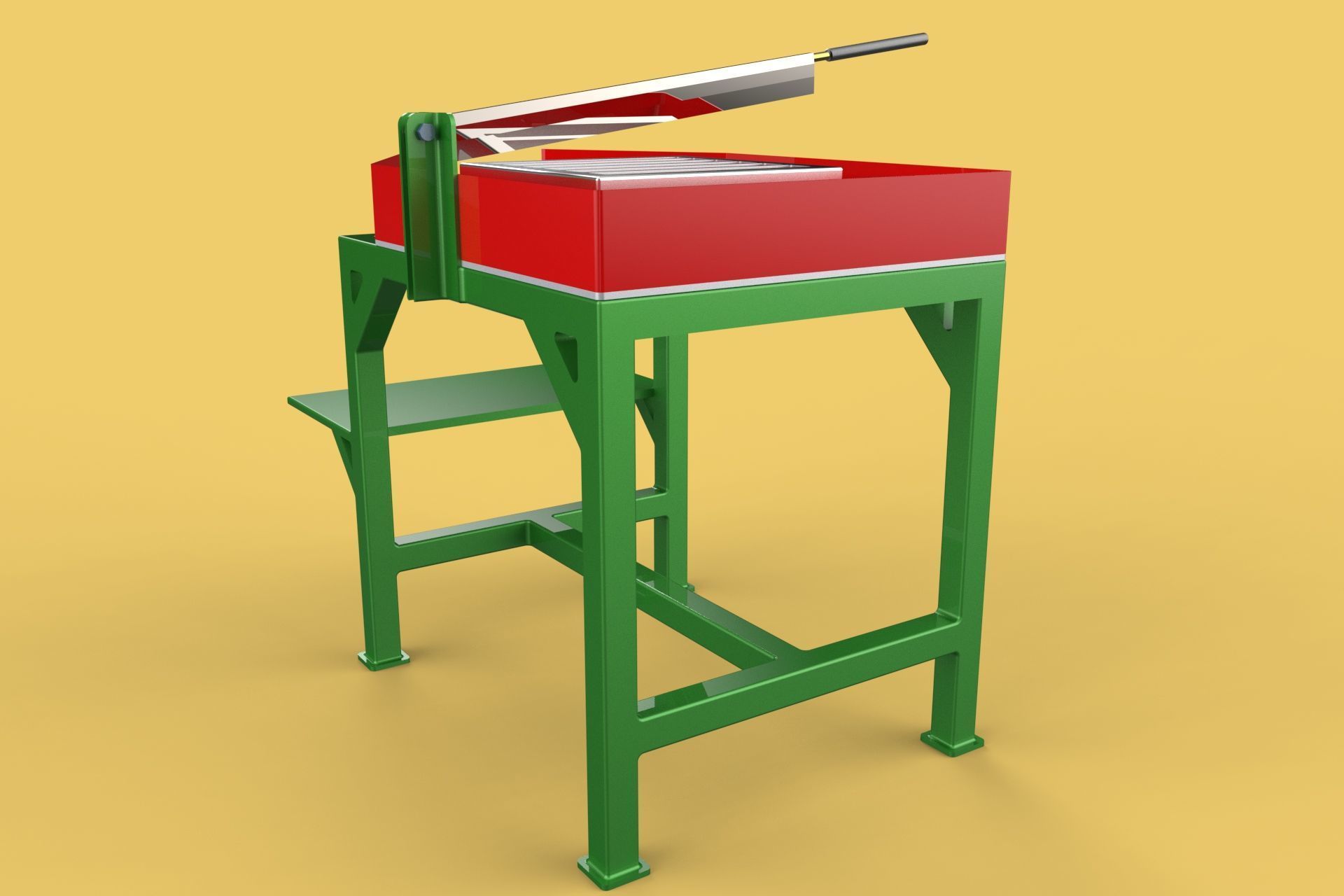 TABLE LEVER HANDLE COCONUT PEELER TOOL SPLITTER CUTTER DIVIDER 3D model_9