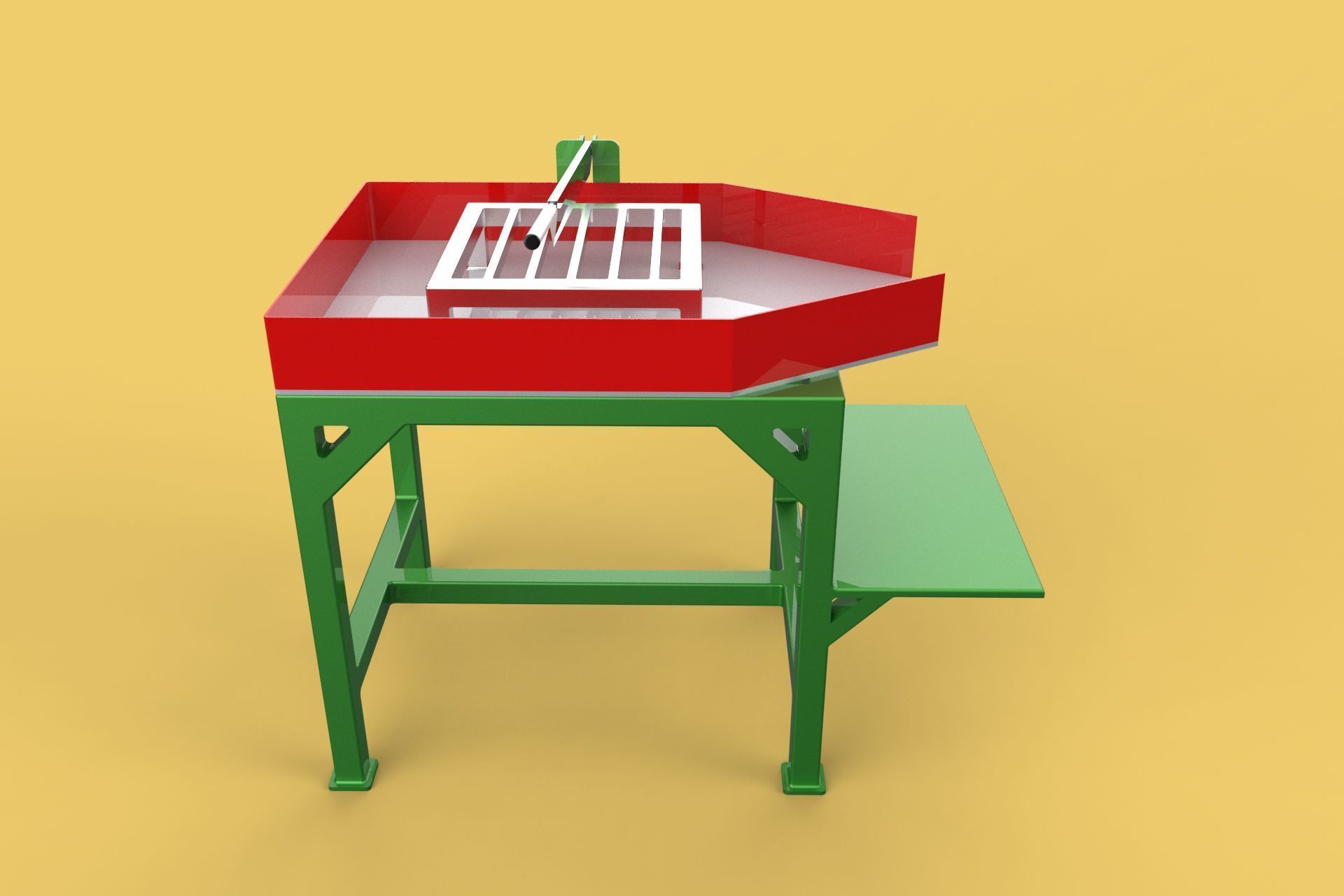 TABLE LEVER HANDLE COCONUT PEELER TOOL SPLITTER CUTTER DIVIDER 3D model_22