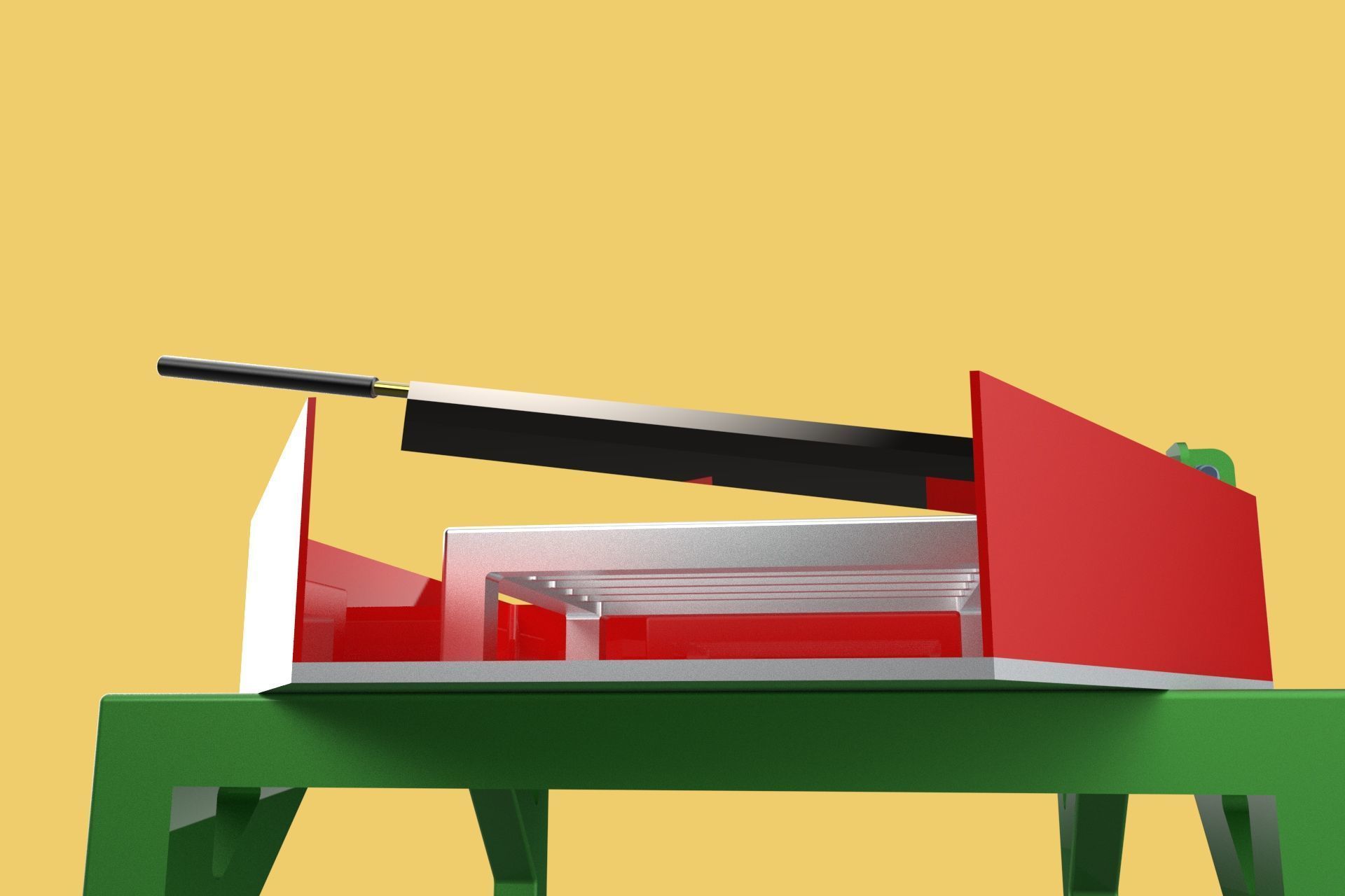 TABLE LEVER HANDLE COCONUT PEELER TOOL SPLITTER CUTTER DIVIDER 3D model_27