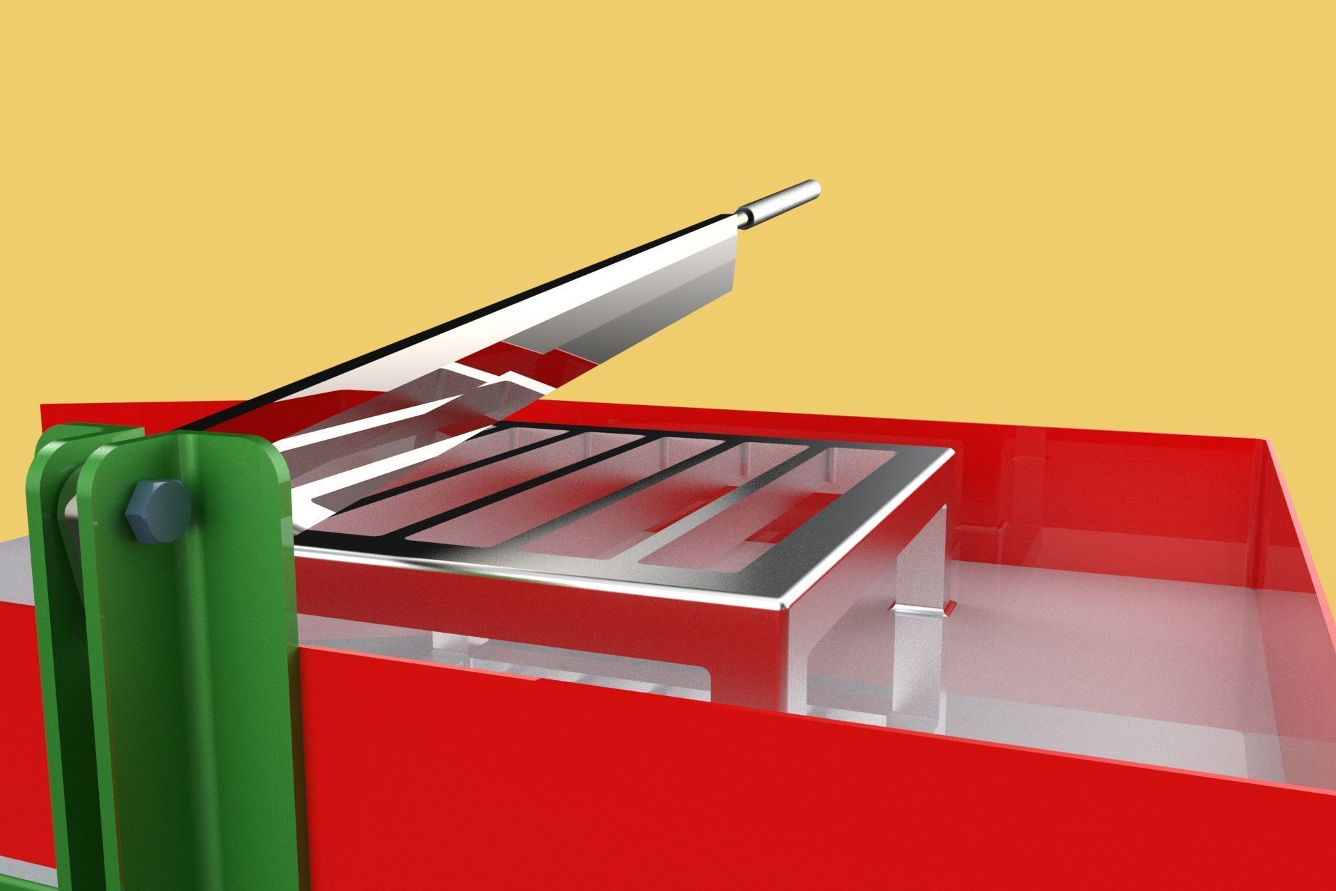 TABLE LEVER HANDLE COCONUT PEELER TOOL SPLITTER CUTTER DIVIDER 3D model_25