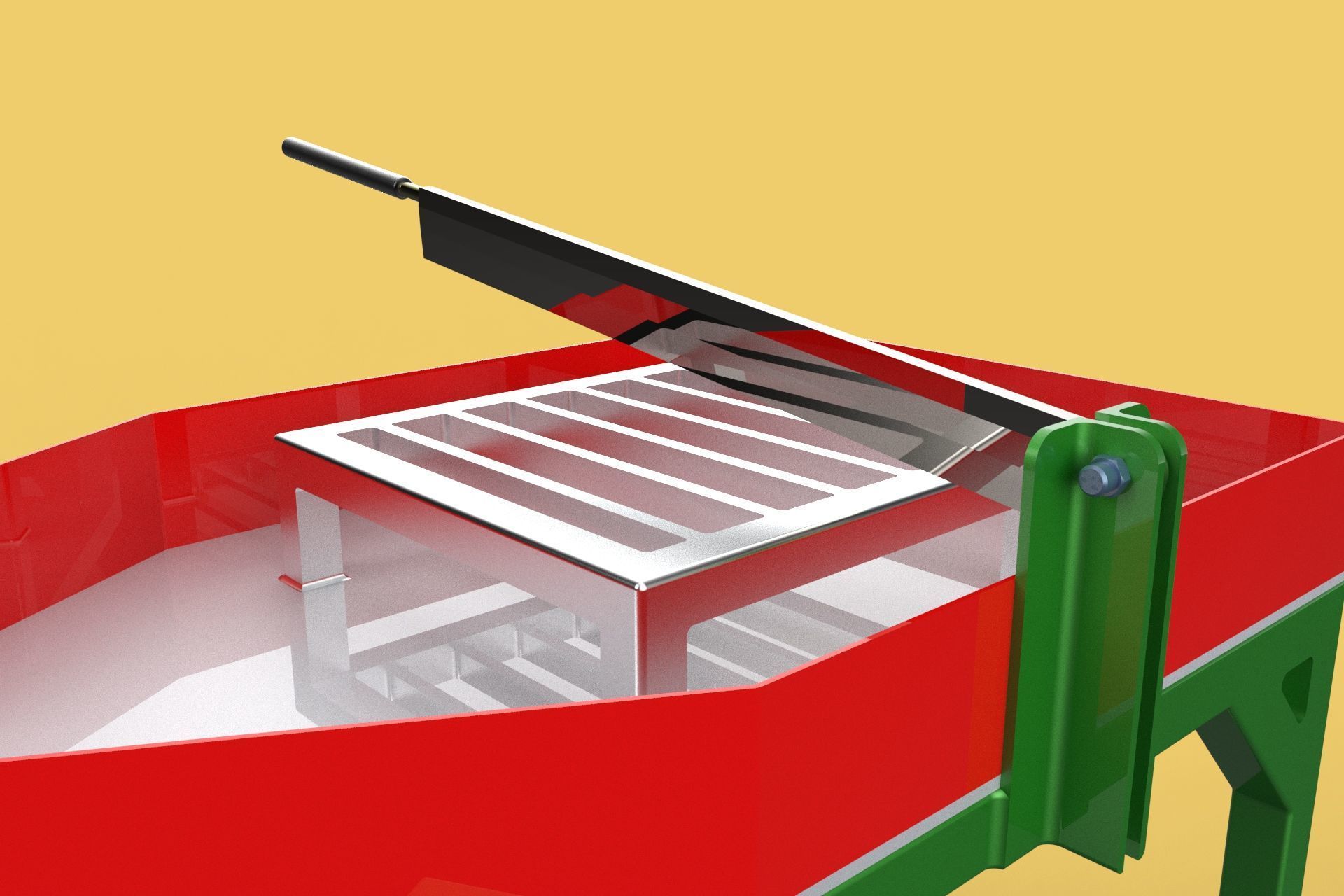 TABLE LEVER HANDLE COCONUT PEELER TOOL SPLITTER CUTTER DIVIDER 3D model_23