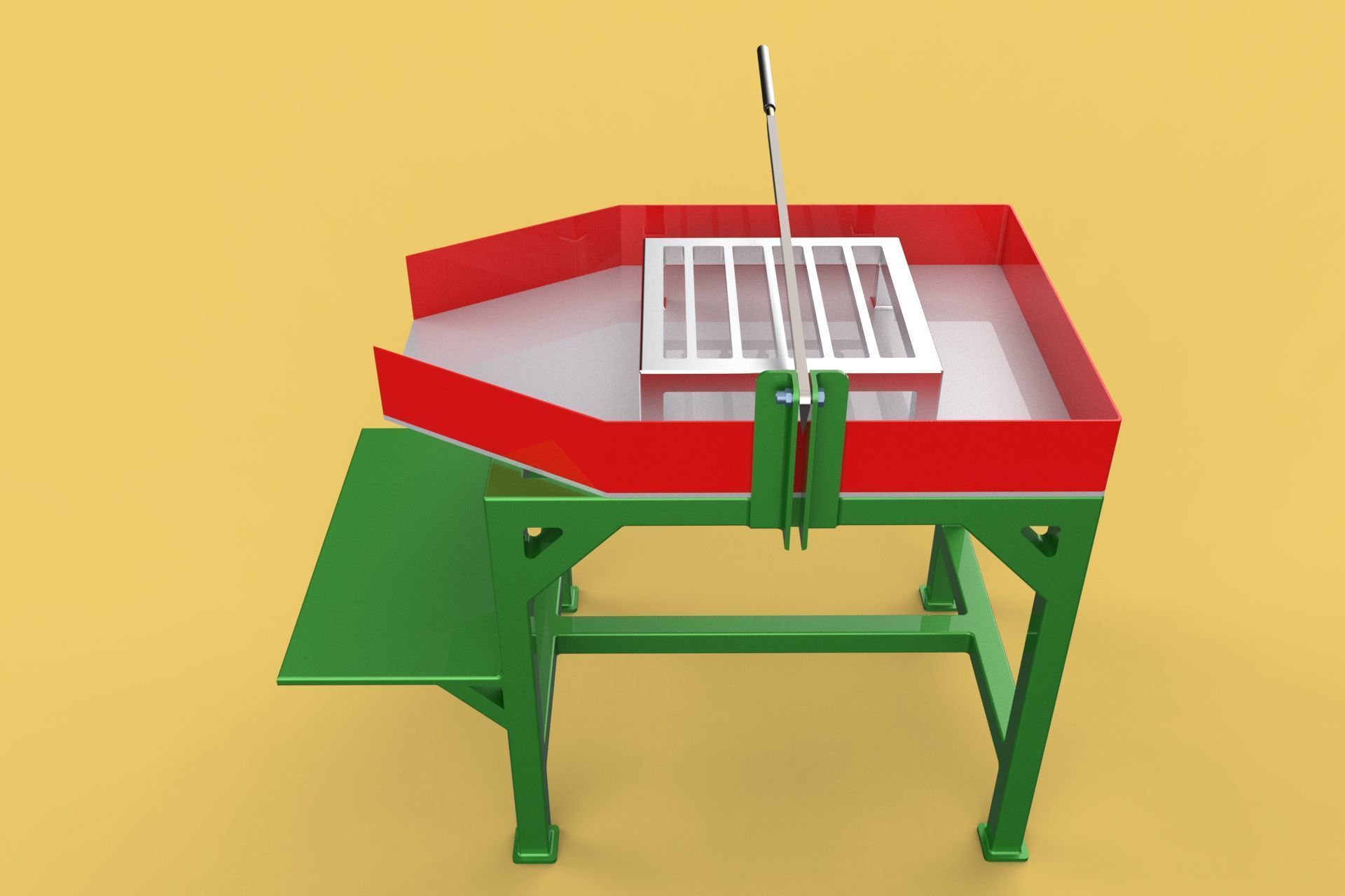 TABLE LEVER HANDLE COCONUT PEELER TOOL SPLITTER CUTTER DIVIDER 3D model_30