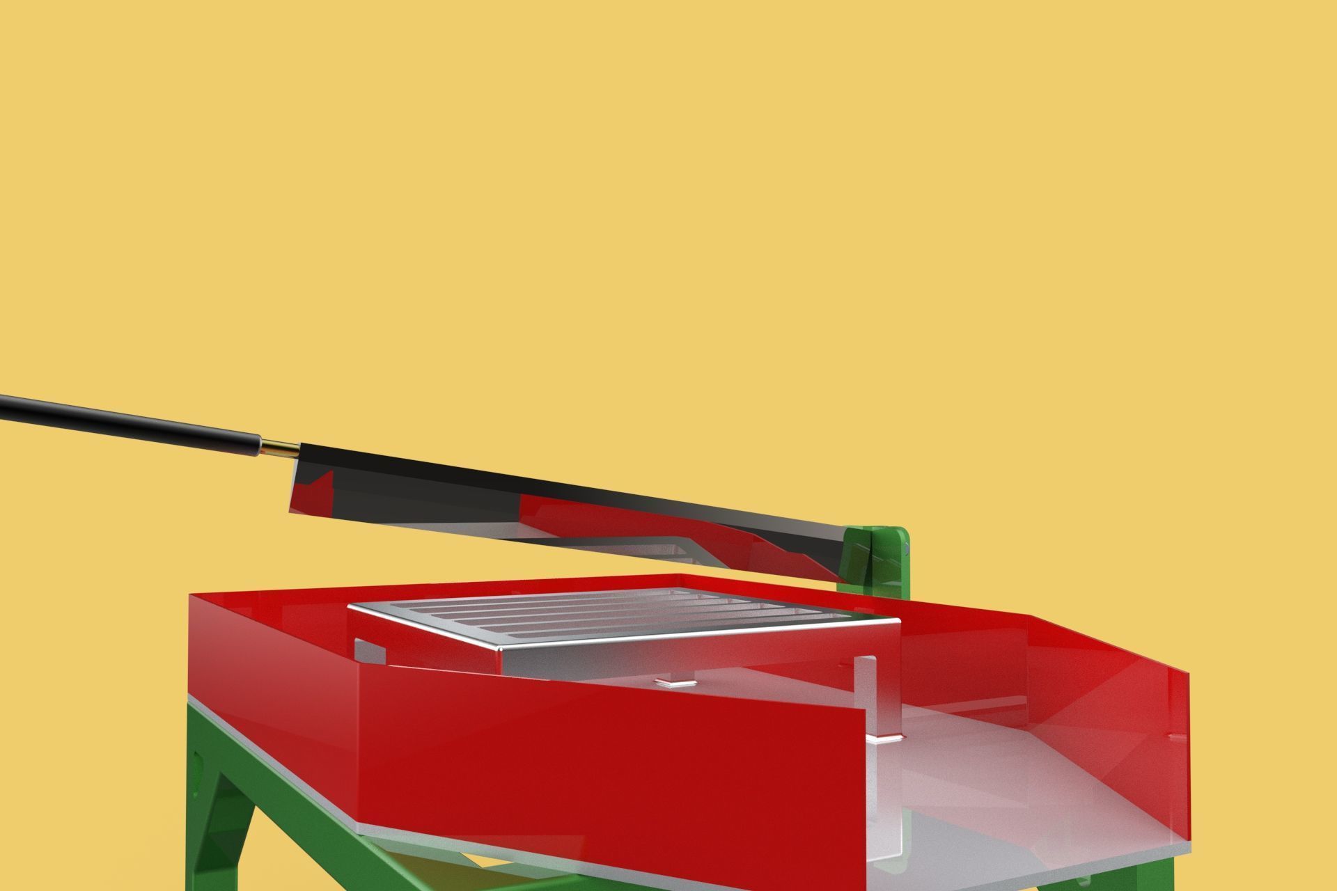 TABLE LEVER HANDLE COCONUT PEELER TOOL SPLITTER CUTTER DIVIDER 3D model_19