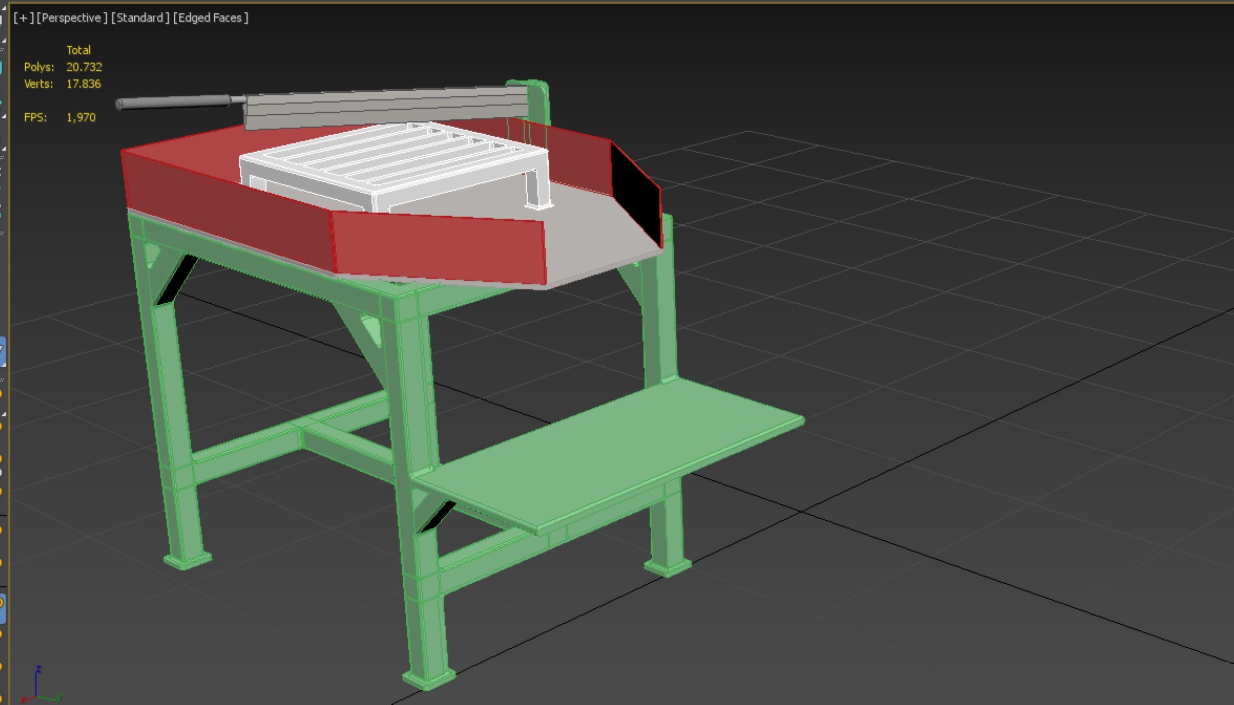 TABLE LEVER HANDLE COCONUT PEELER TOOL SPLITTER CUTTER DIVIDER 3D model_36