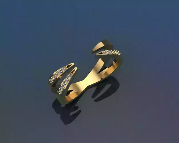 High Jewelry Diamond Cocktail Ring 3dm stl obj 3D print model