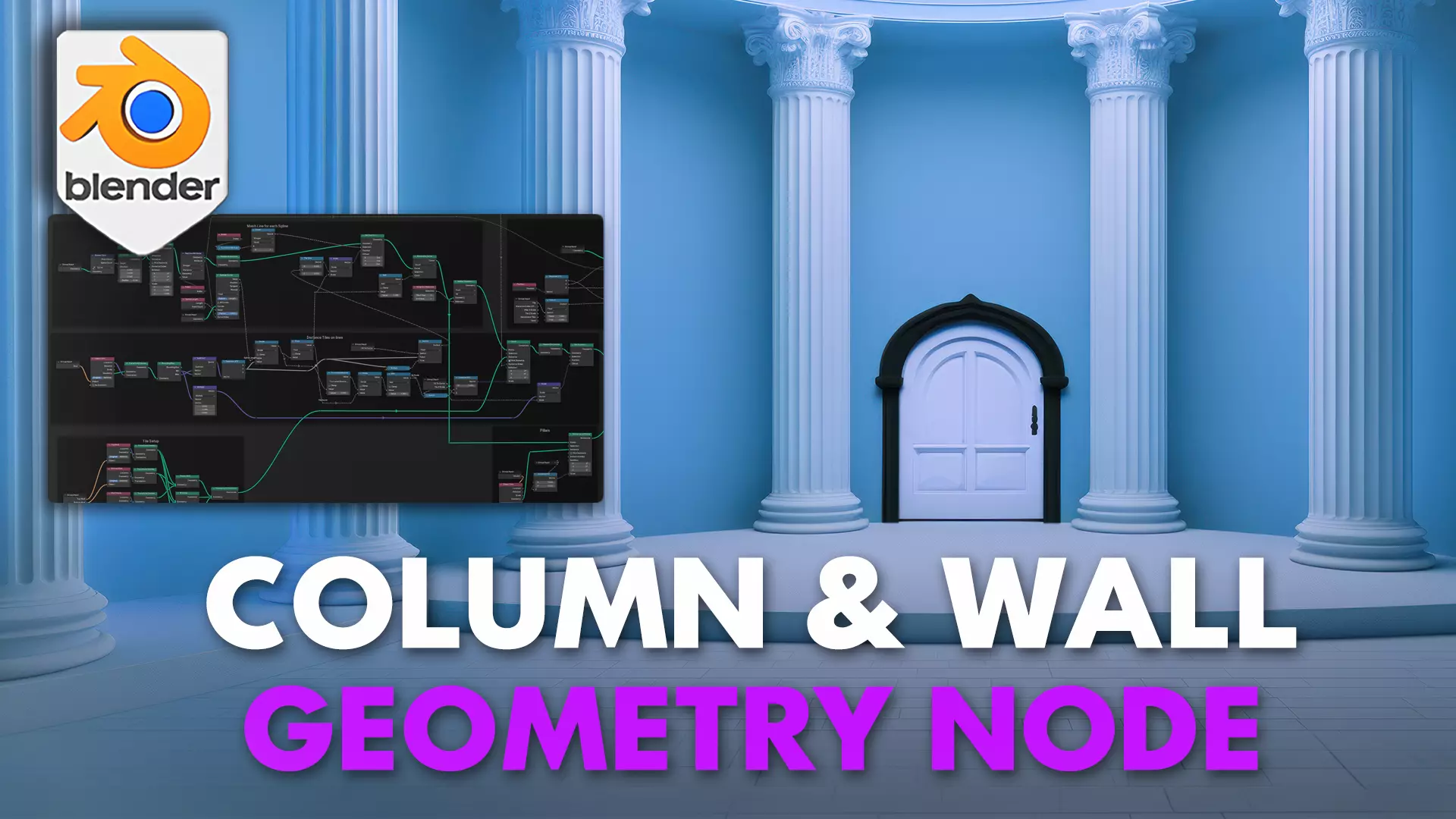 Blender 4 Geometry Node Walls and Columns 3D model_0
