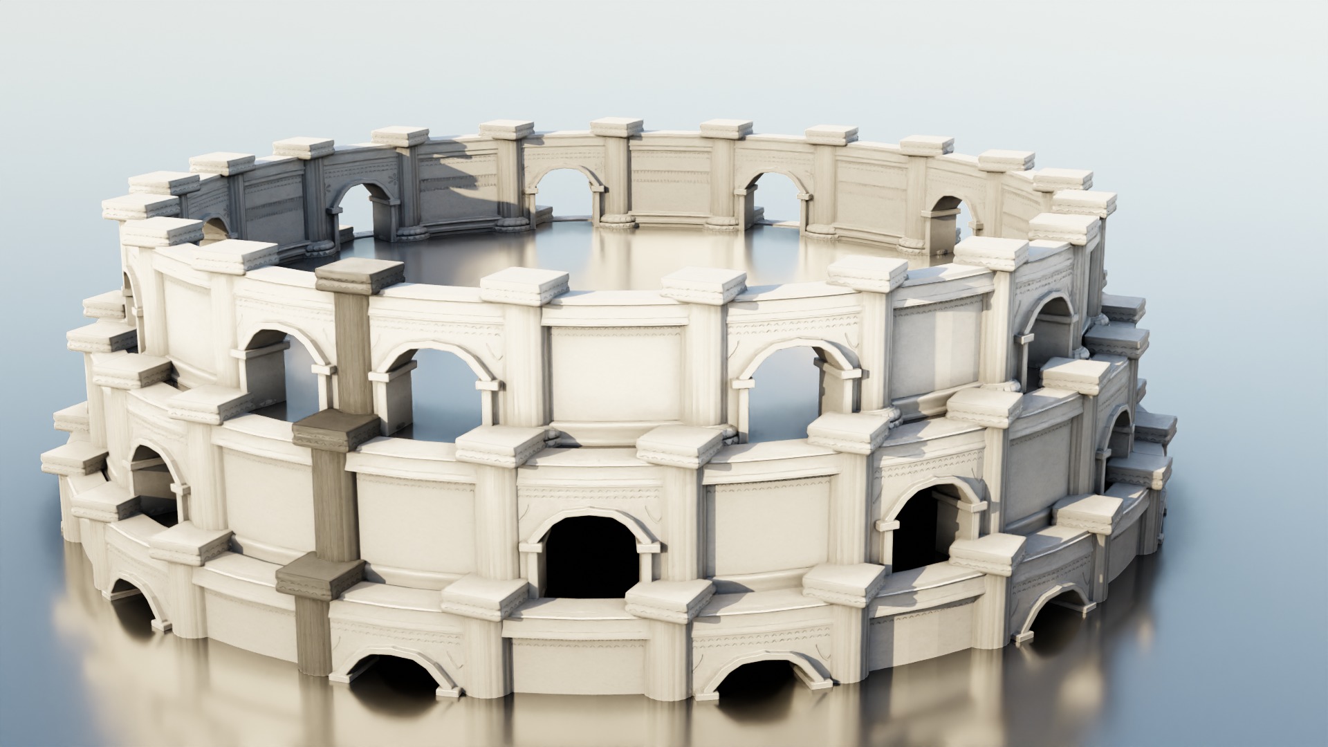 Blender 4 Geometry Node Walls and Columns 3D model_3