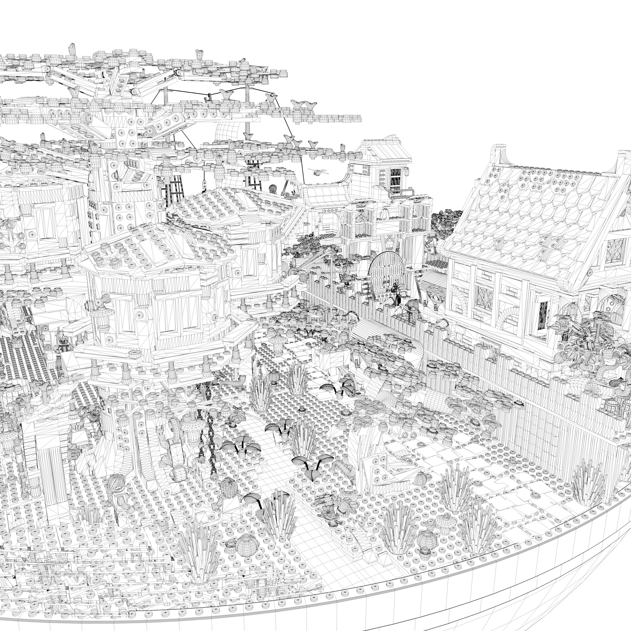 Lego island 3D model_7