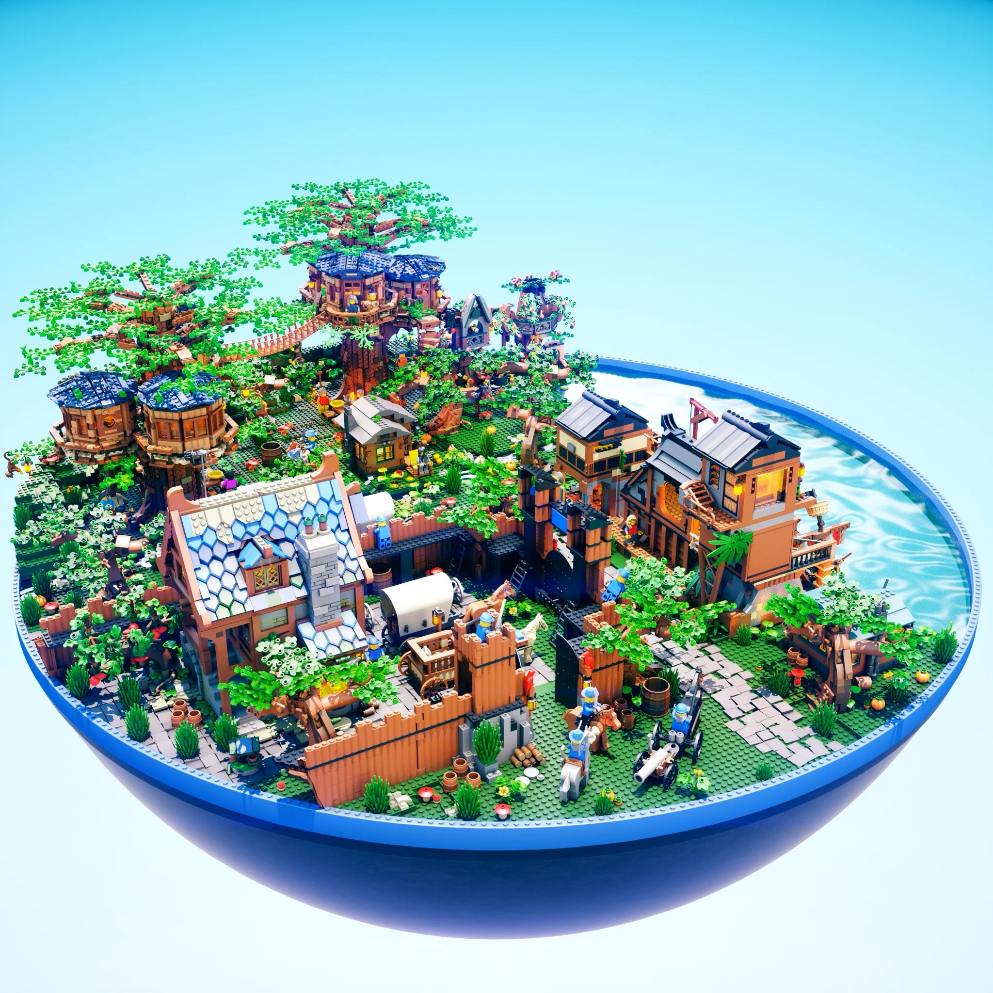 Lego island 3D model_1