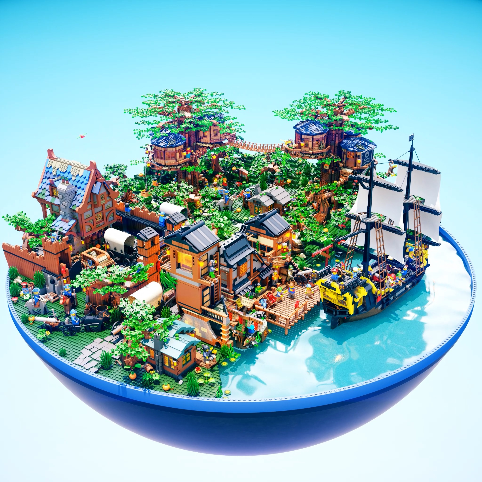 Lego island 3D model_3
