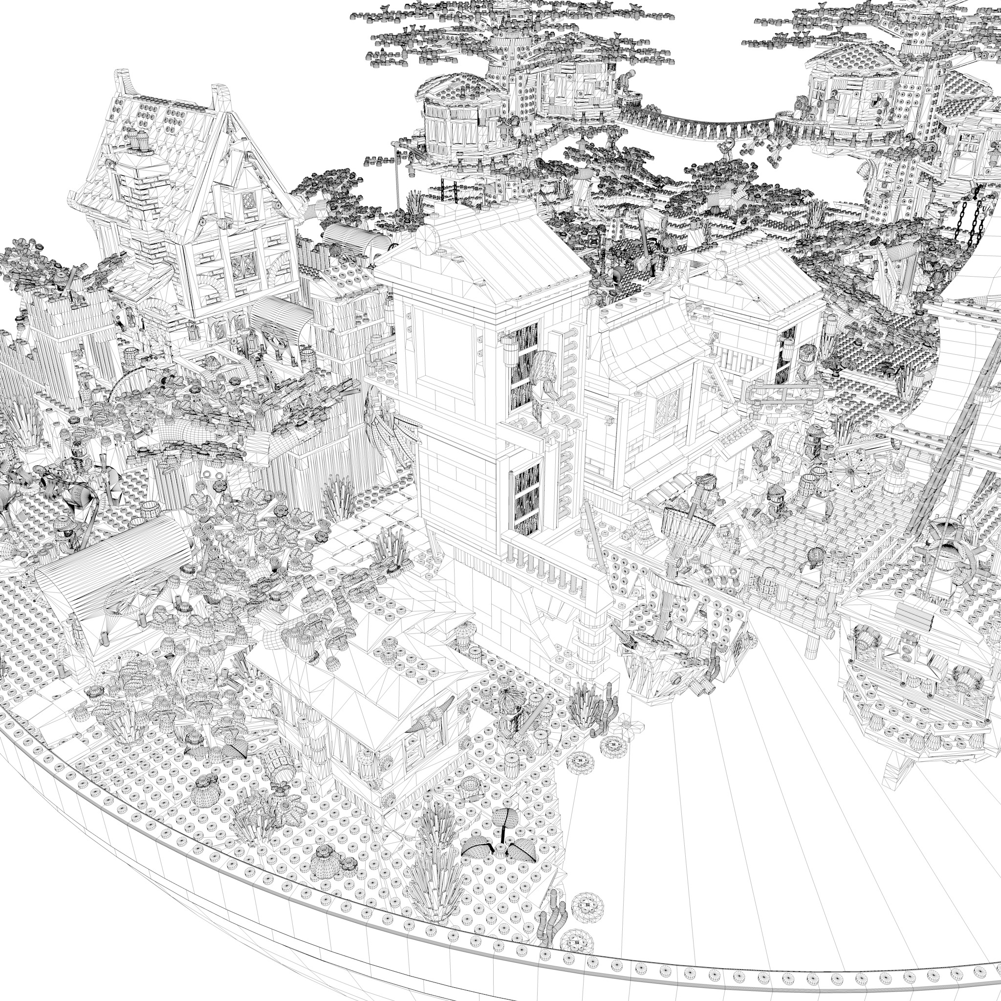 Lego island 3D model_5