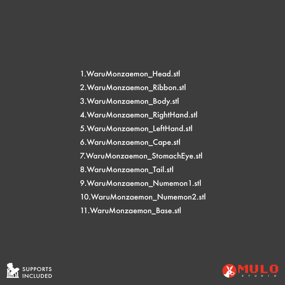 Warumonzaemon with Numemon 3D print model_8