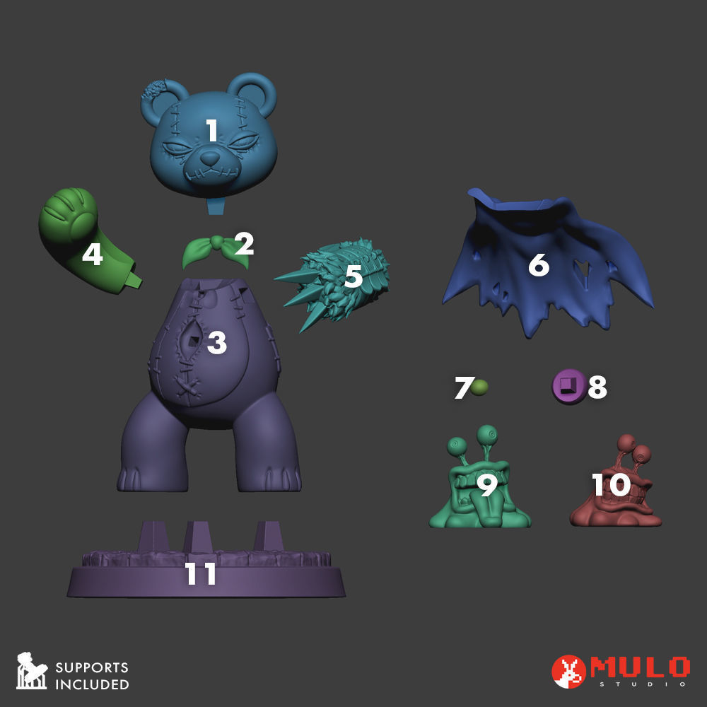 Warumonzaemon with Numemon 3D print model_7