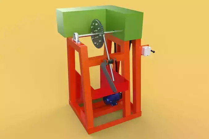 COCONUT SHELL REMOVAL PEELING MACHINE DEHUSKER TOOL EXTRACTOR 3D model