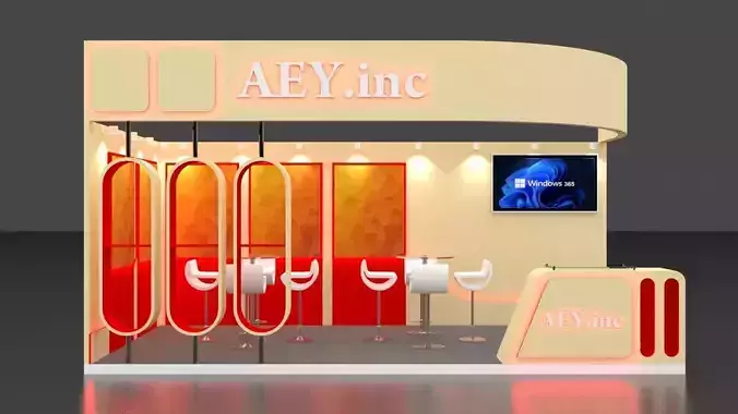 Exhibition Stand  3 meter x 6 meter 2 side open