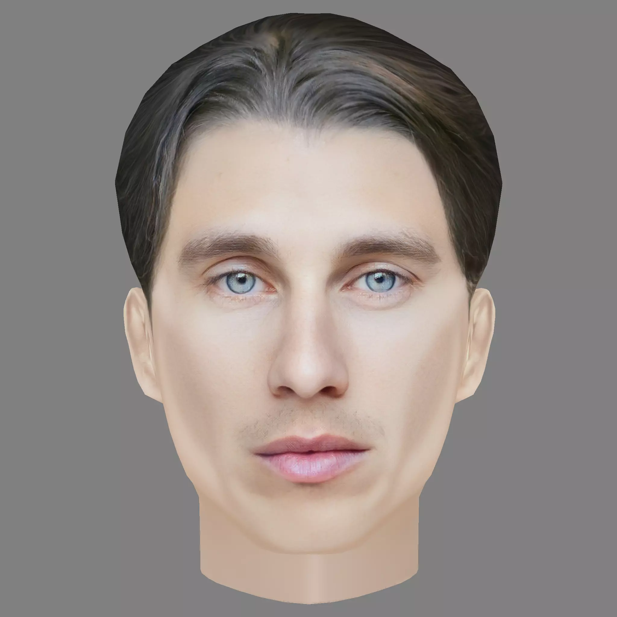 Axel Baille Head - Low poly head for game Low-poly 3D model