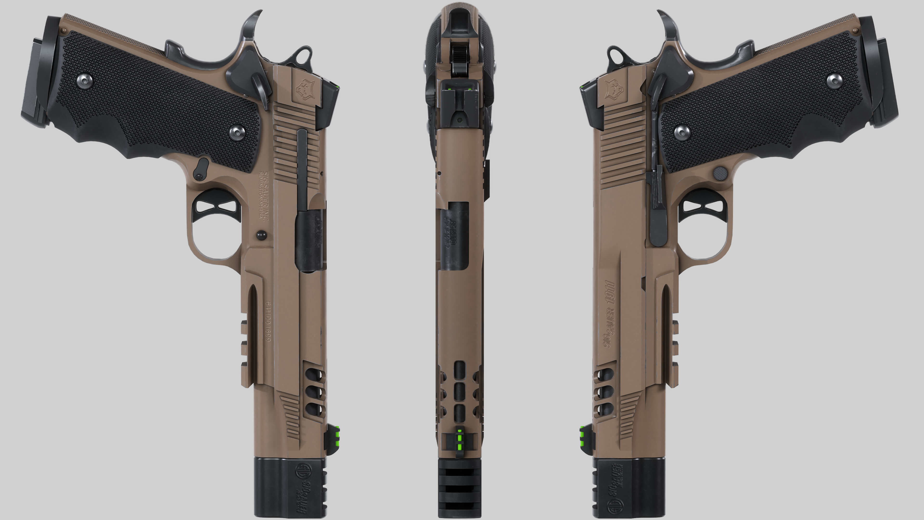 Game Ready 1911 Pistol 3D Model Low-poly 3D model_7