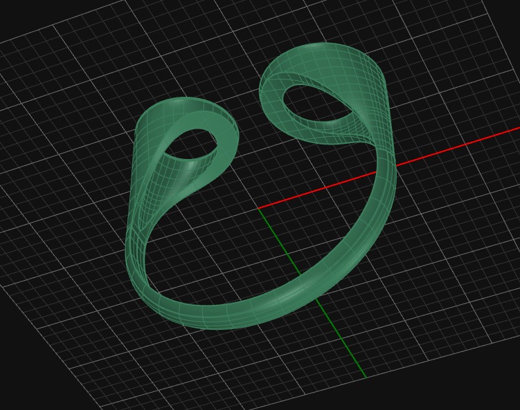 double circle ring 3D print model_4