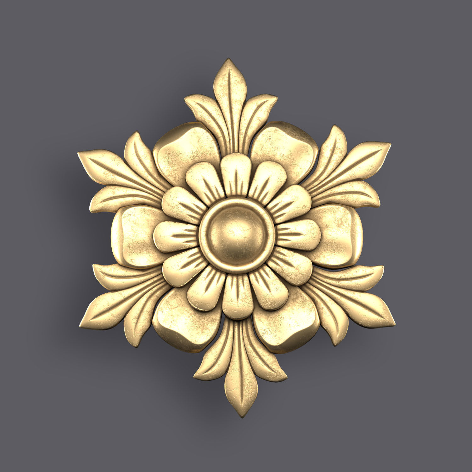 5 Flowers Ornamental Pack 10 3D model_5