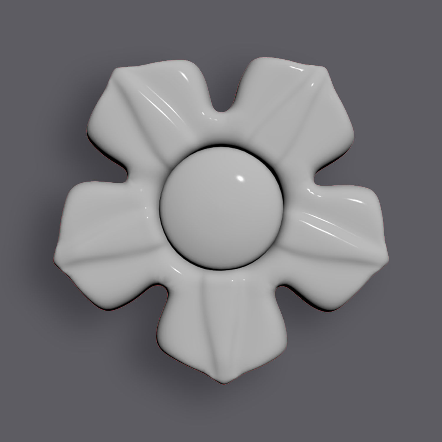 5 Flowers Ornamental Pack 10 3D model_9