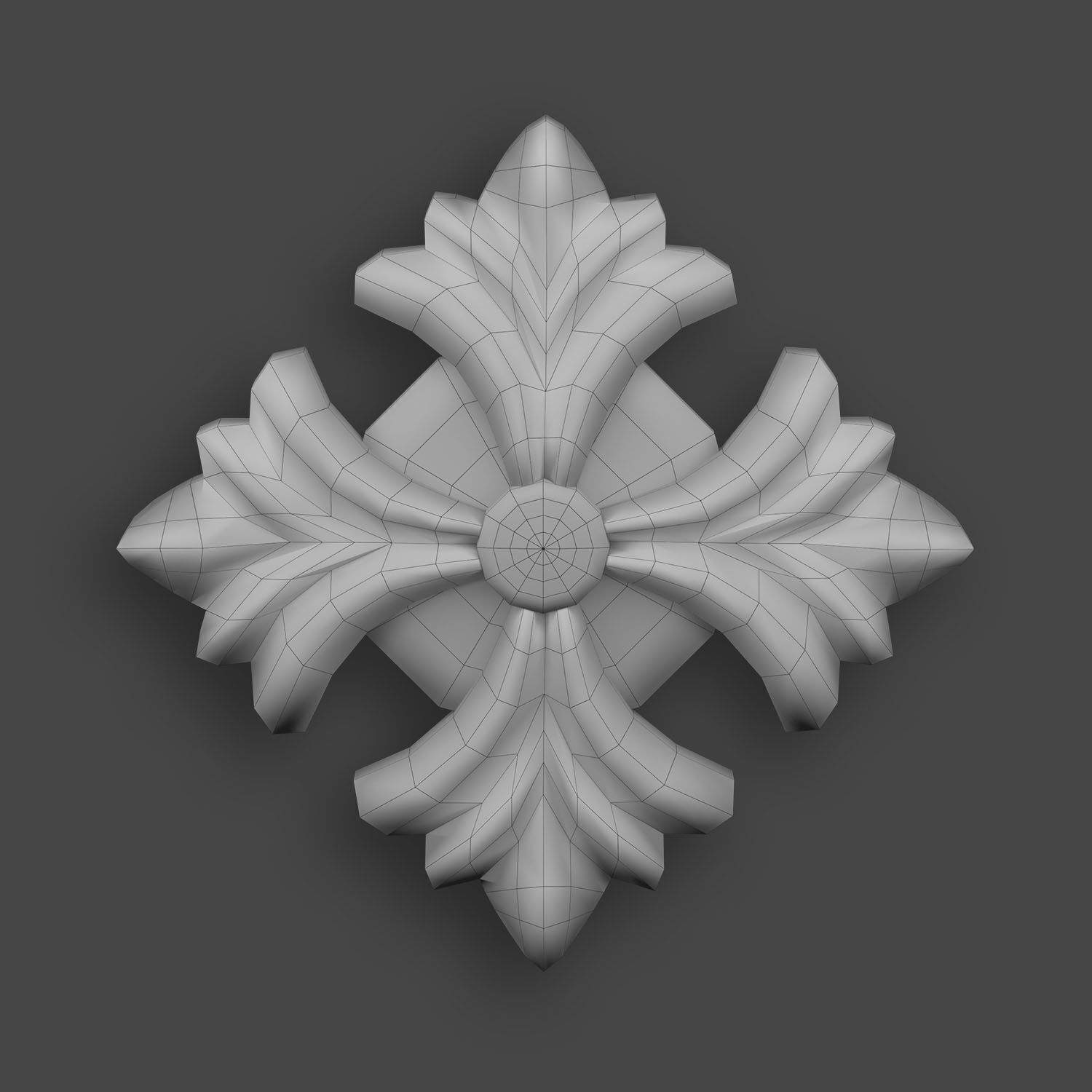 5 Flowers Ornamental Pack 10 3D model_20