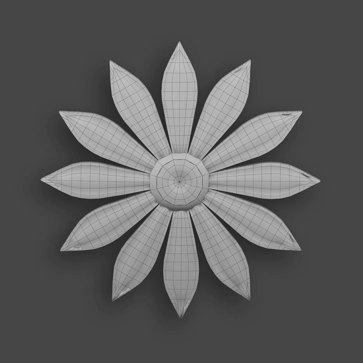 5 Flowers Ornamental Pack 10 3D model_19