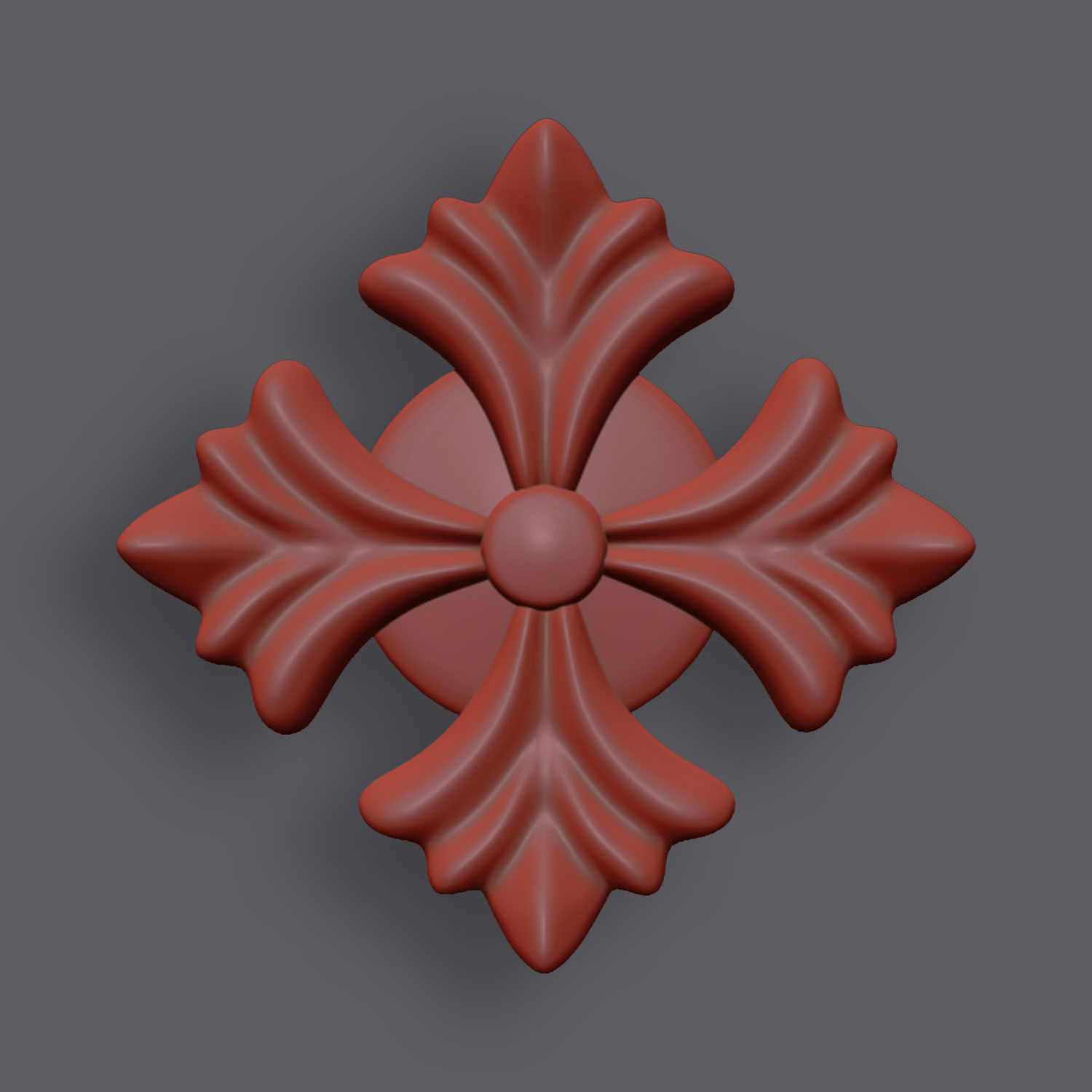 5 Flowers Ornamental Pack 10 3D model_14