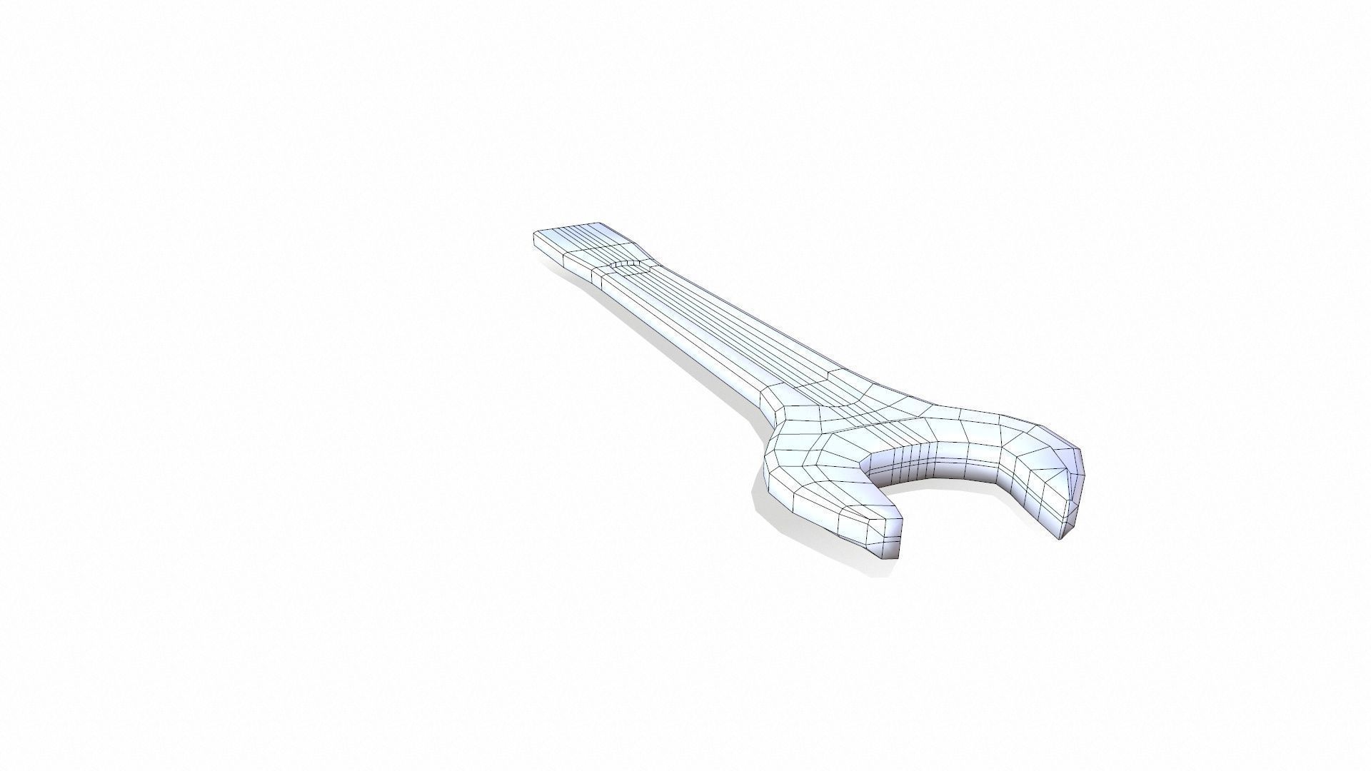 Spanner Low-poly 3D model_9