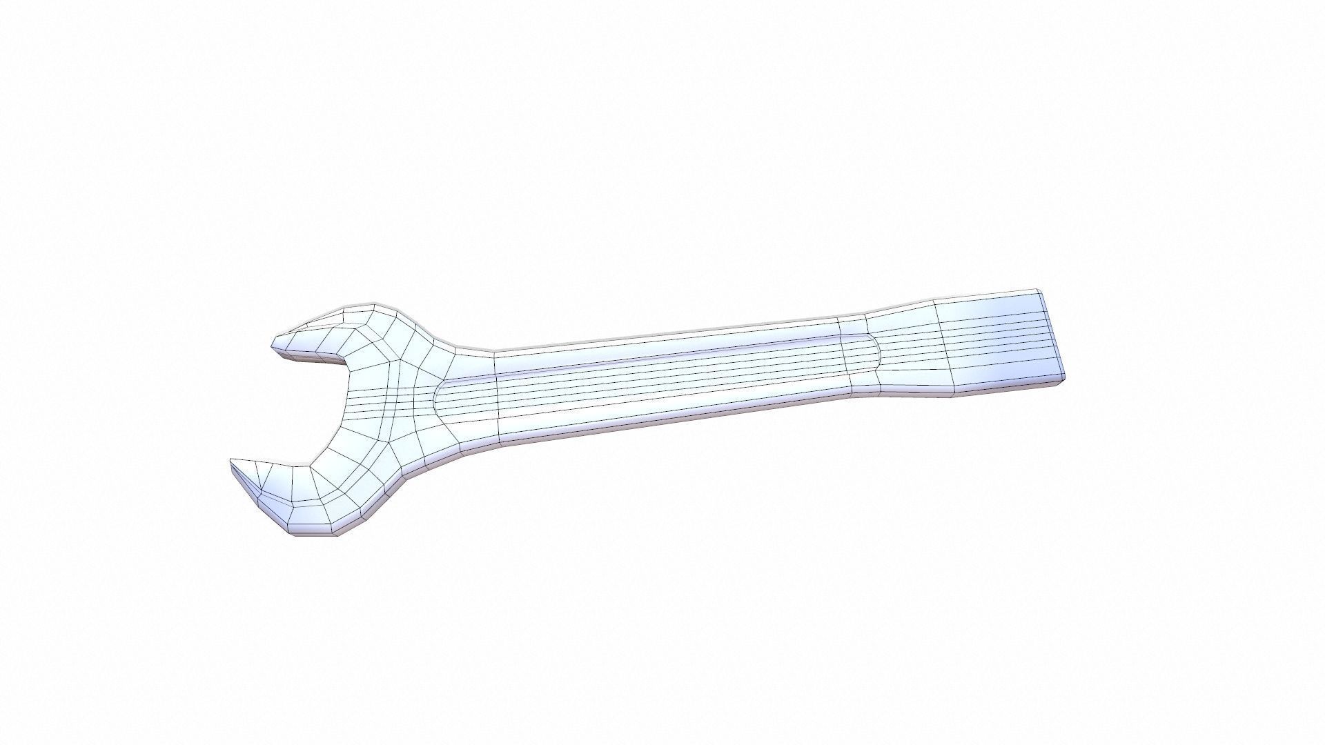 Spanner Low-poly 3D model_8