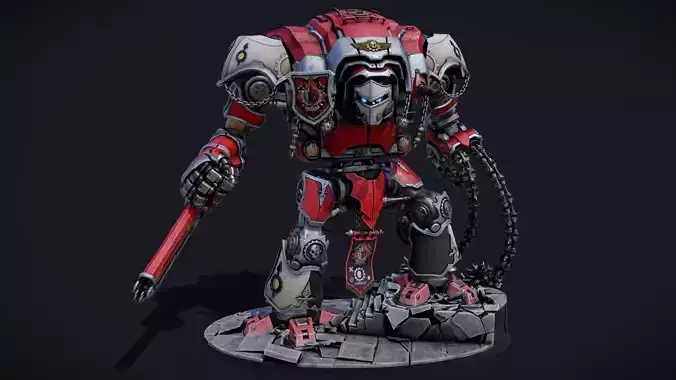 imperial-knight-Robot Low-poly 3D model